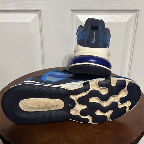 🔥🔥 NIKE AIR 270 REACT Running Training Shoes Blue - Men Sz 11 - Good Condition - Picture 9 of 12
